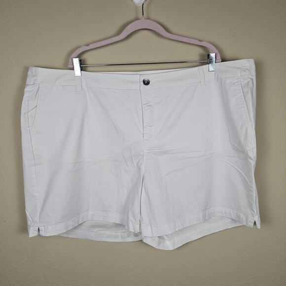 Lane Bryant City Chino Shorts White Cotton Stretch 5" Summer Womens Plus Size 28 - Picture 12 of 12